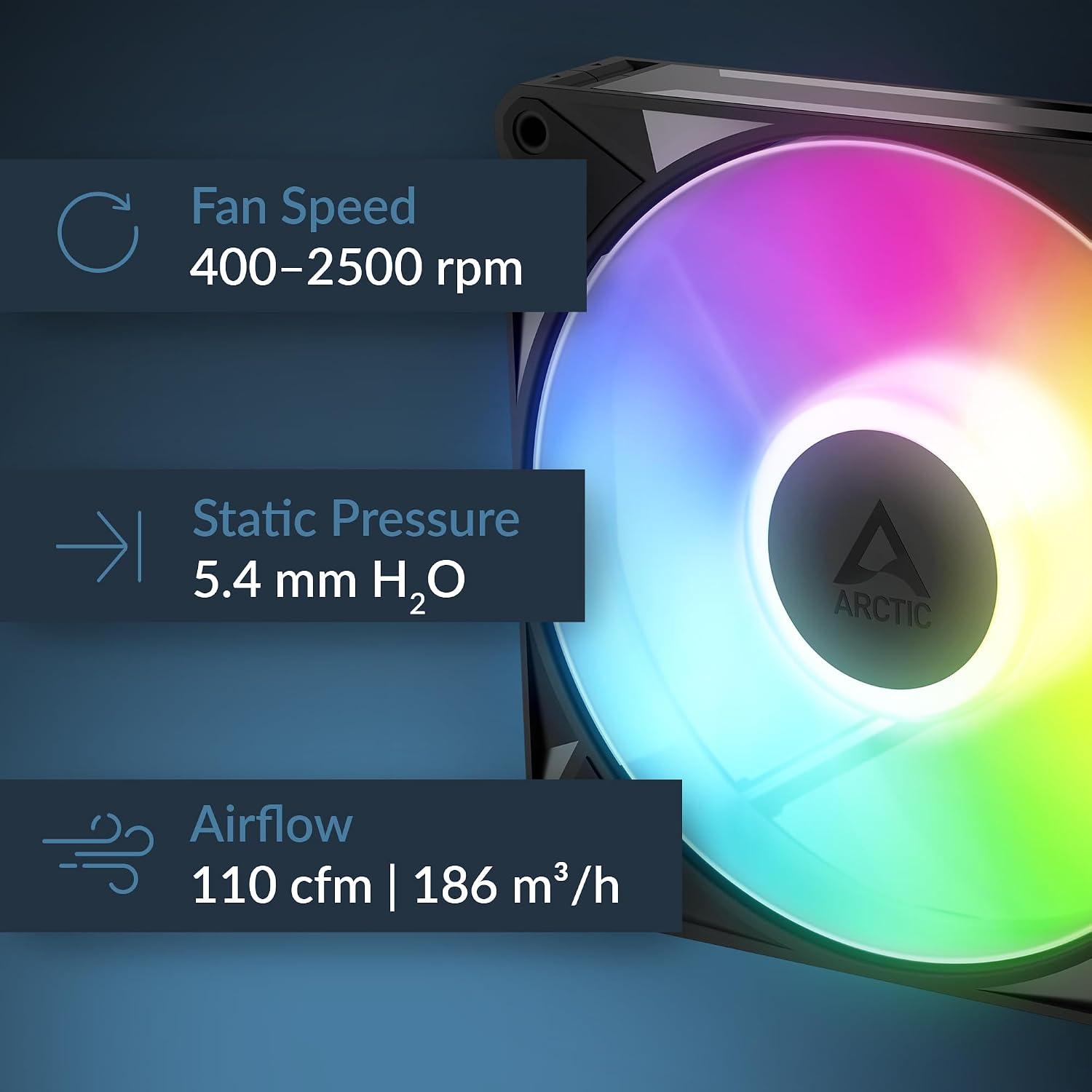 ARCTIC BioniX P14 A-RGB Case Fan | 140mm | PWM | Black/White | 1pc/3pcs