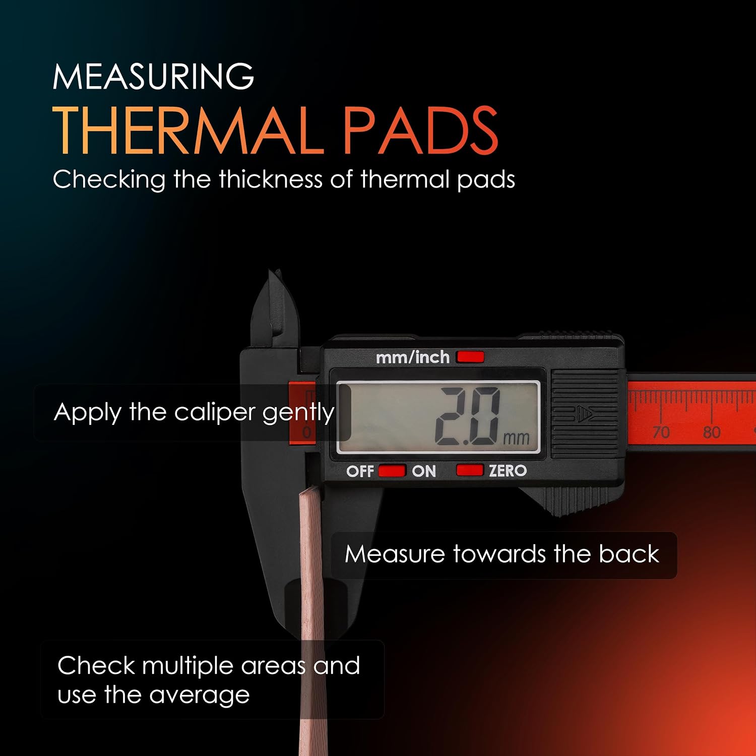 Thermal Grizzly Digital 150 mm / 6 in ABS Plastic Caliper Internal/External/Depth/Step Measurements - TG-CAL-150