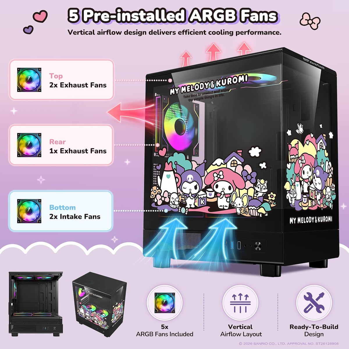 darkFlash DB330M Sanrio Edition | Mini M-ATX | Gaming Case