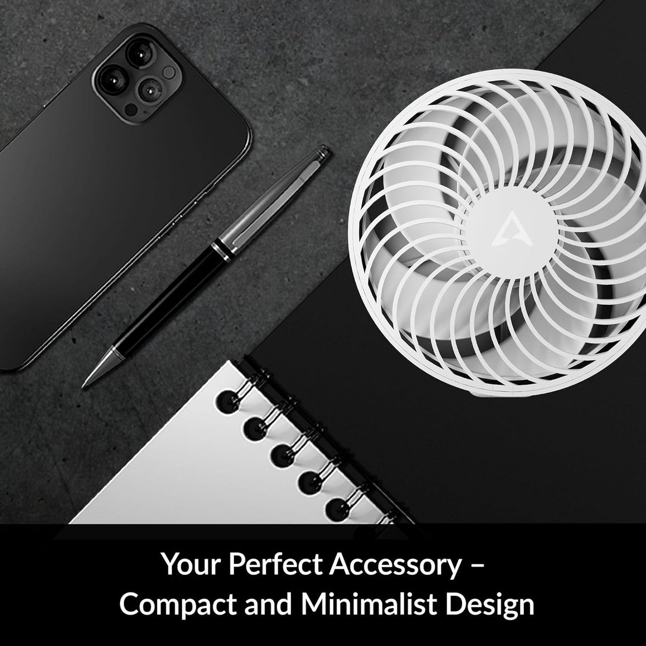 ARCTIC Summair Plus Foldable table fan with integrated rechargeable battery USB-C connection 600-3300 rpm - White (AEBRZ00026A)