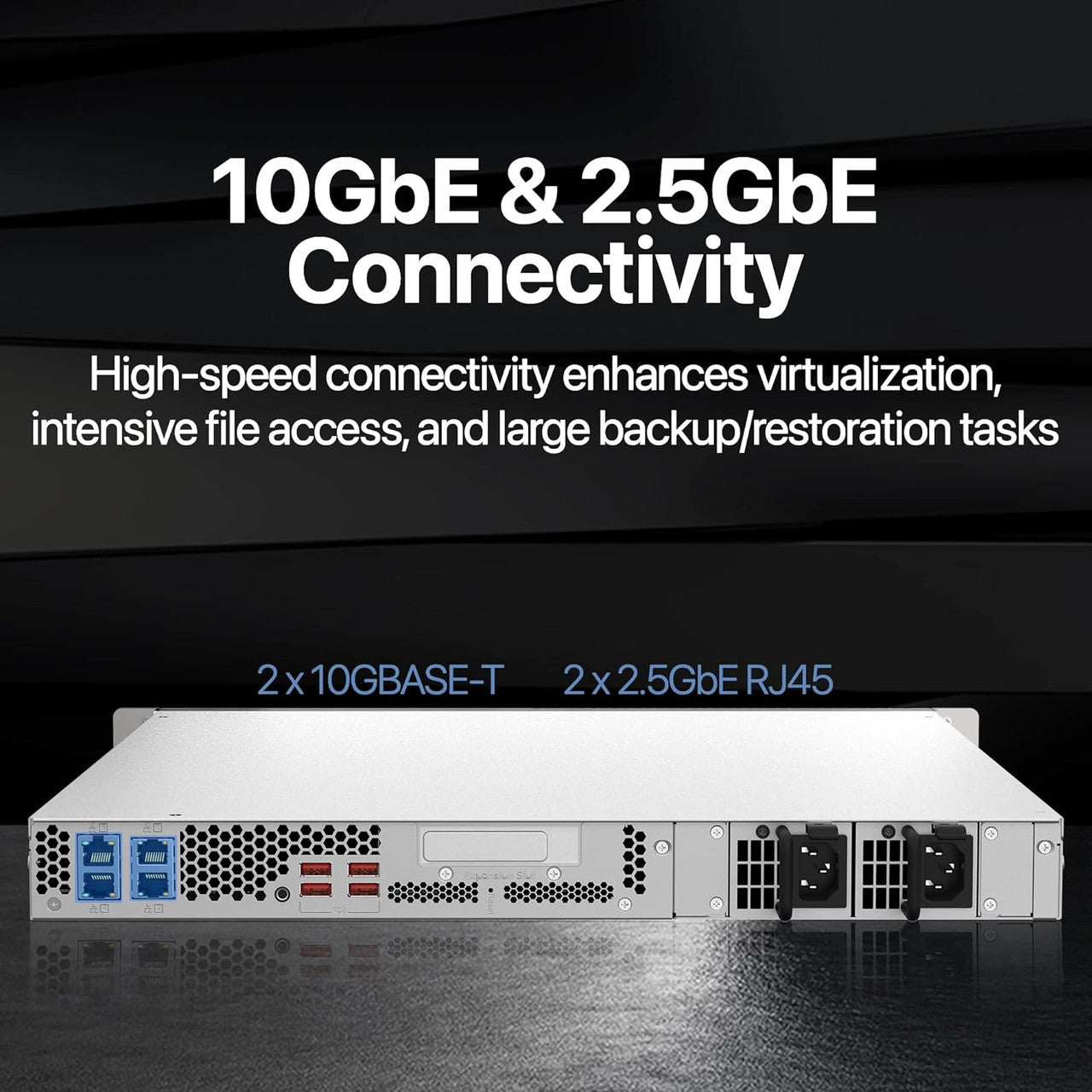 QNAP 9-Bay 1U rackmount NAS, Intel Xeon E-2334 , 16 GB ECC DDR4, USB 3.2 Gen2, 550W redundant TS-H987XU-RP-E2334-16G-US