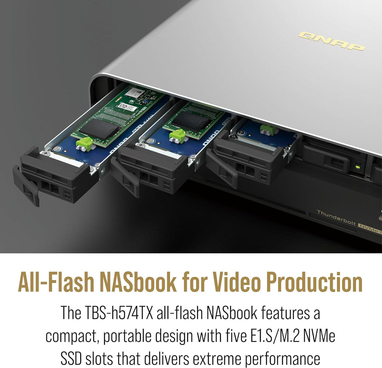Its fanless, slim NASbook design makes it ideal for mobile creators, studios, and remote professionals requiring silent operation.