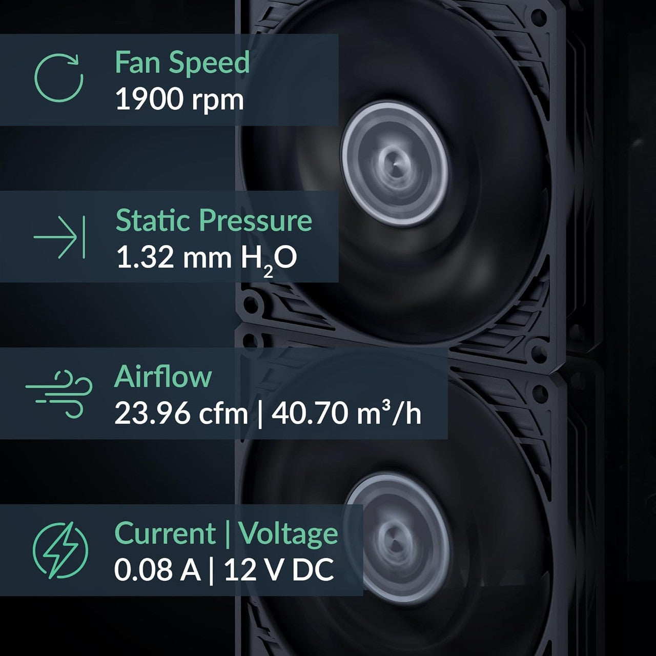 Arctic P9 Silent 92 mm | 1900 rpm | Low-Noise 3-Pin Case Fan (Black) - ACFAN00297A