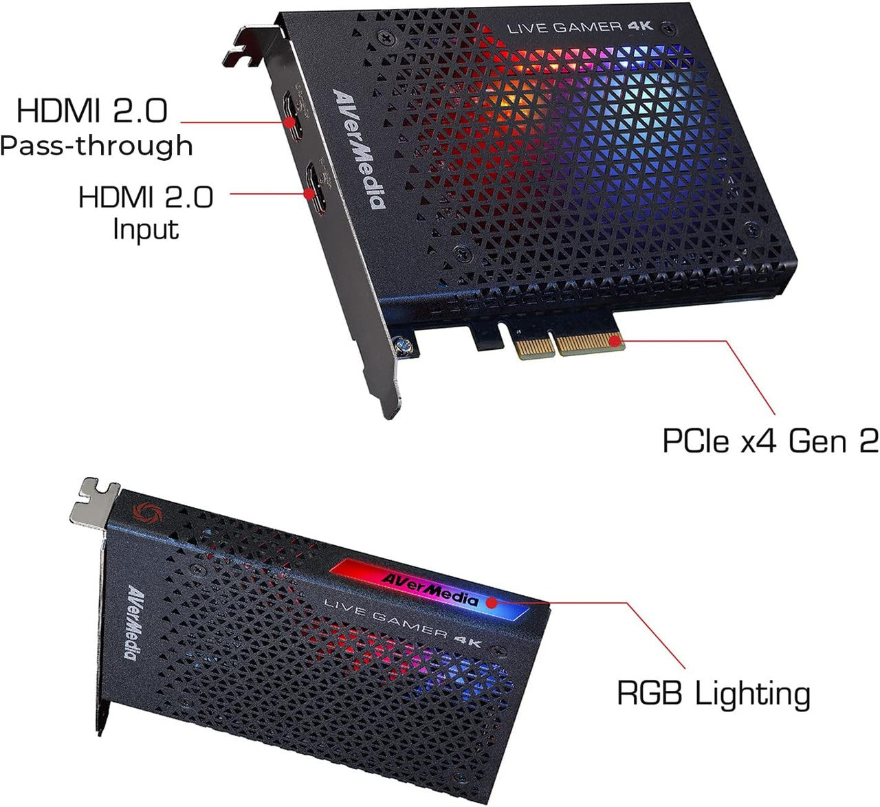 AVerMedia Live Gamer 4K - 4Kp60 HDR Capture Card, Ultra-Low Latency for Broadcasting and Recording (GC573)