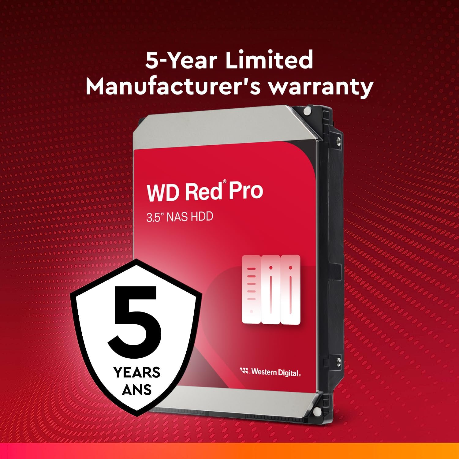 WD Red Pro 4TB NAS Internal Hard Drive | 7200 RPM | SATA 6Gb/s | CMR | WD4005FFBX