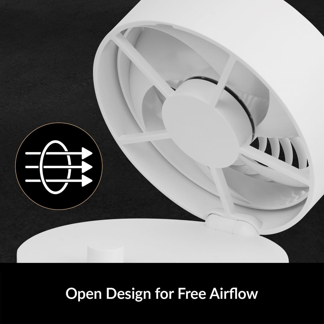 ARCTIC Summair Plus Foldable table fan with integrated rechargeable battery USB-C connection 600-3300 rpm - White (AEBRZ00026A)
