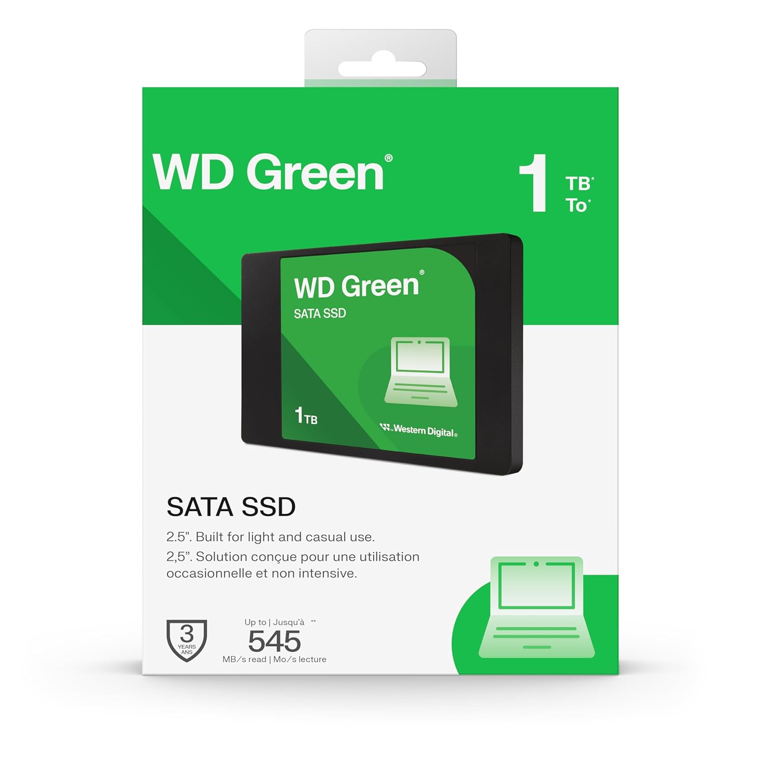 WD Green 1TB Internal SSD | SATA III 6Gb/s | 2.5-Inch/7mm | Up to 545MB/s | WDS100T5G0A
