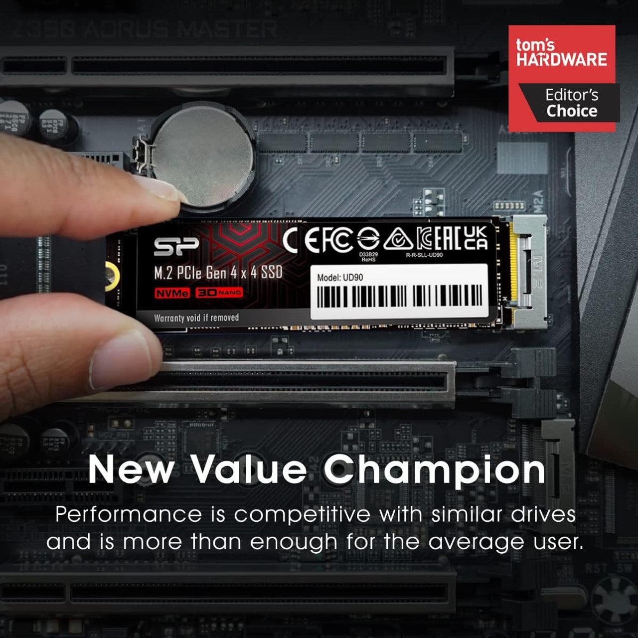 Silicon Power SP02KGBP44UD9005 2TB UD90 NVMe 4.0 Gen4 PCIe M.2 SSD R/W up to 5,000/4,800 MB/s (Pack of 12)