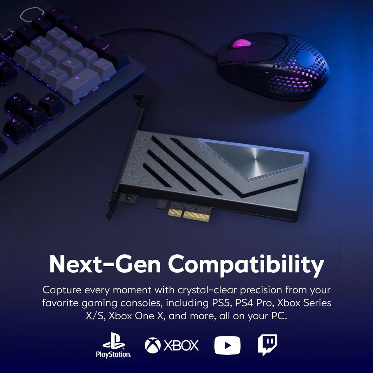 AVerMedia HDMI Capture Card ,Live Gamer 4K 2.1 PCIe 4K60, Ultra-Low Latency on PS5, PS4 Pro, Xbox, Switch Games (GC575)