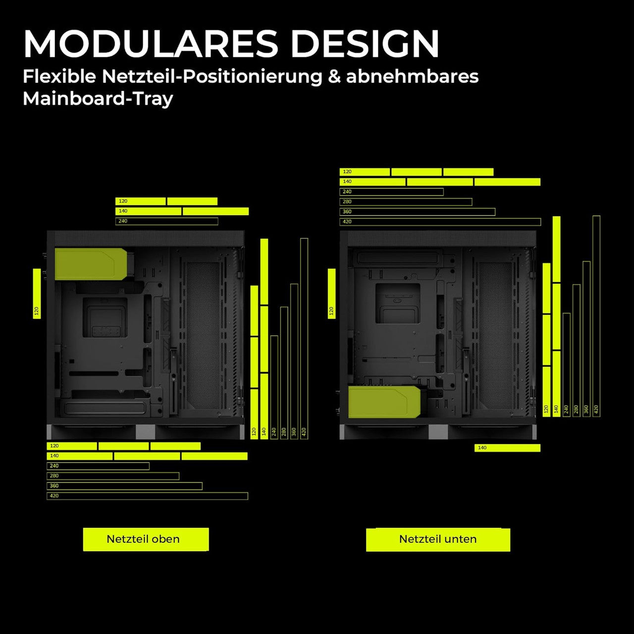 TRYX LUCA L70 Midi-Tower Tempered Glass ARGB PC case (Black) C-L700N-NN0H-G0K