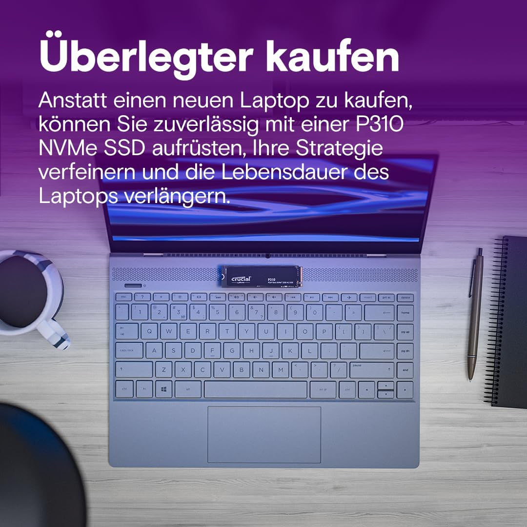 Upgrade your PC or laptop with the Crucial P310 SSD for faster boot times, seamless multitasking, and improved overall efficiency.
