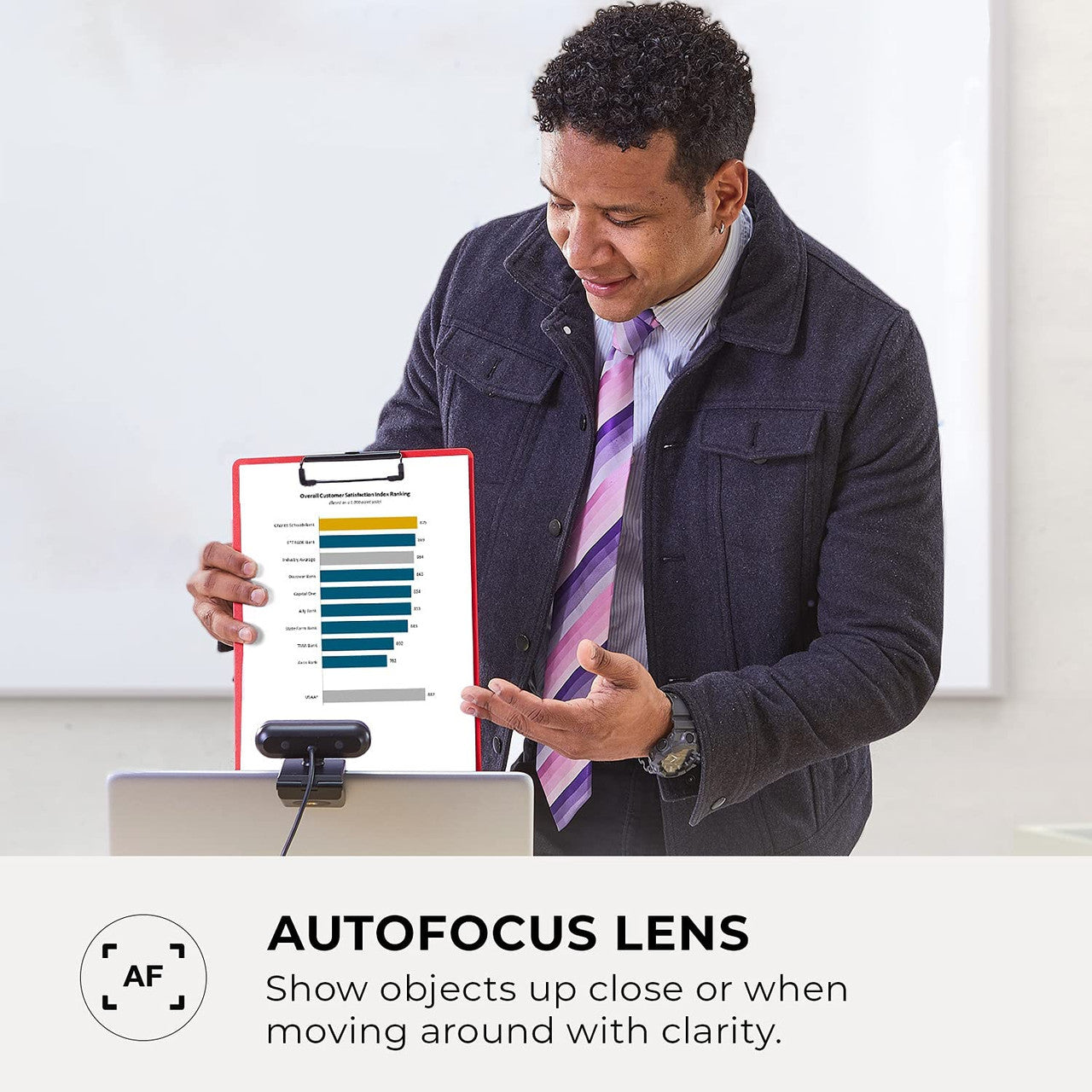 AVerMedia PW310P Webcam - Full 1080p 30fps HD Camera with Autofocus and Dual Stereo Microphones