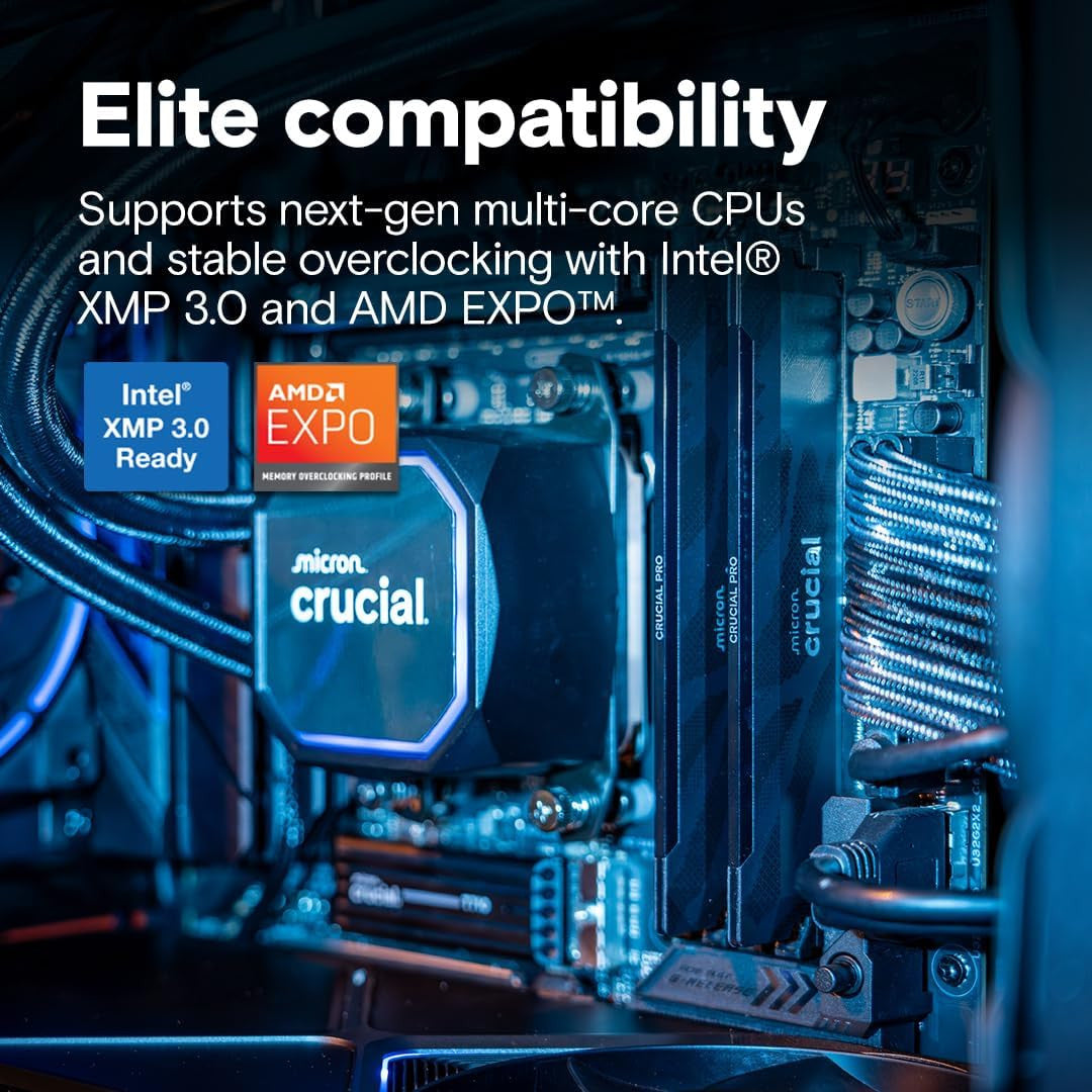 Sleek black heat spreaders help dissipate heat and add a clean, premium look to your build.