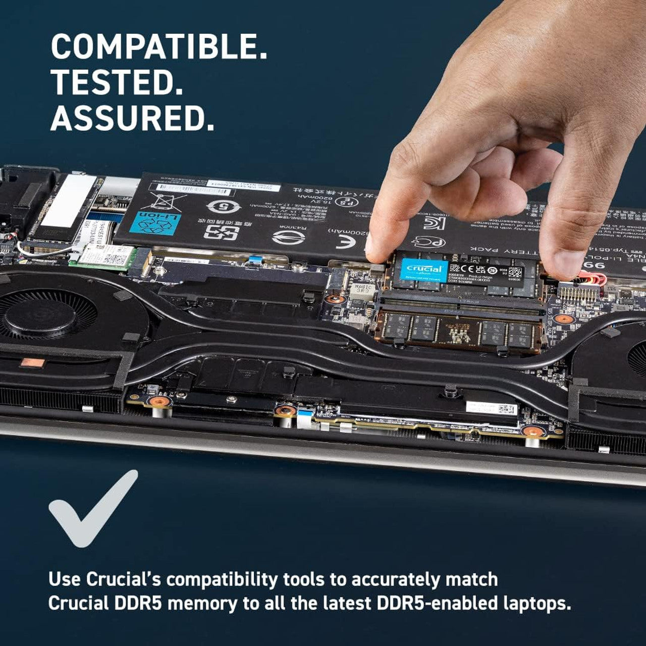 Crucial 32GB Kit (16GBx2) DDR5 5600 SODIMM Laptop Memory