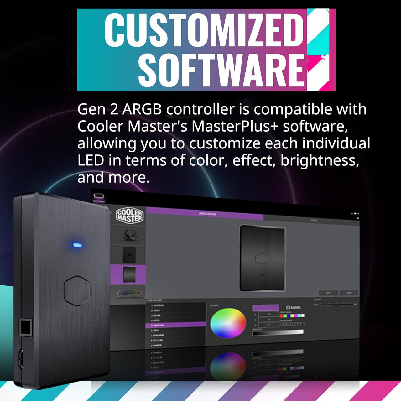 Cooler Master Master Liquid PL240 FLUX AIO CPU Liquid Cooler, Gen2 ARGB 240mm 120 PWM Fans (Black) MLY-D24M-A23PZ-R1