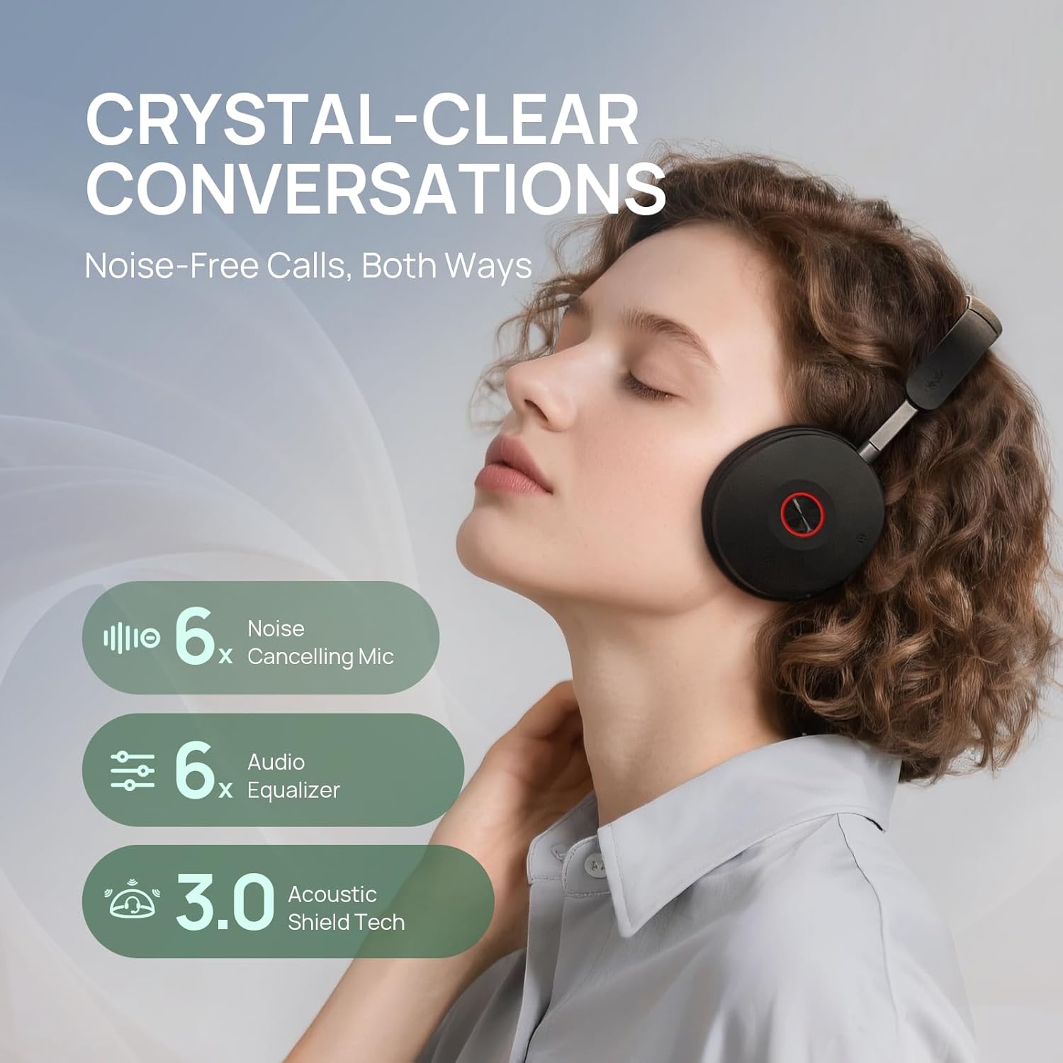 Yealink WH68 Hybrid DECT & Bluetooth Wireless Headset Teams Certified - 1208714