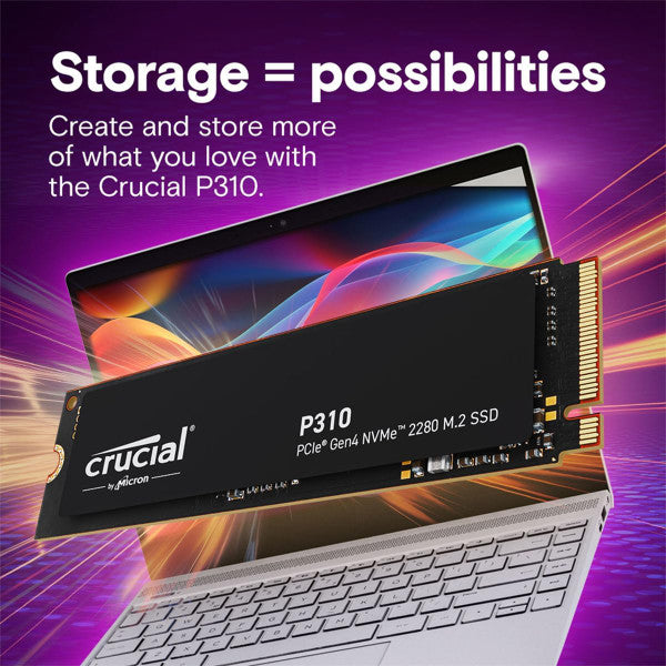Crucial P310 M.2 2280 2TB PCI-Express 4.0x4 NVMe 3D NAND Internal Solid State Drive Speed Up to 7100 MBps CT2000P310SSD8