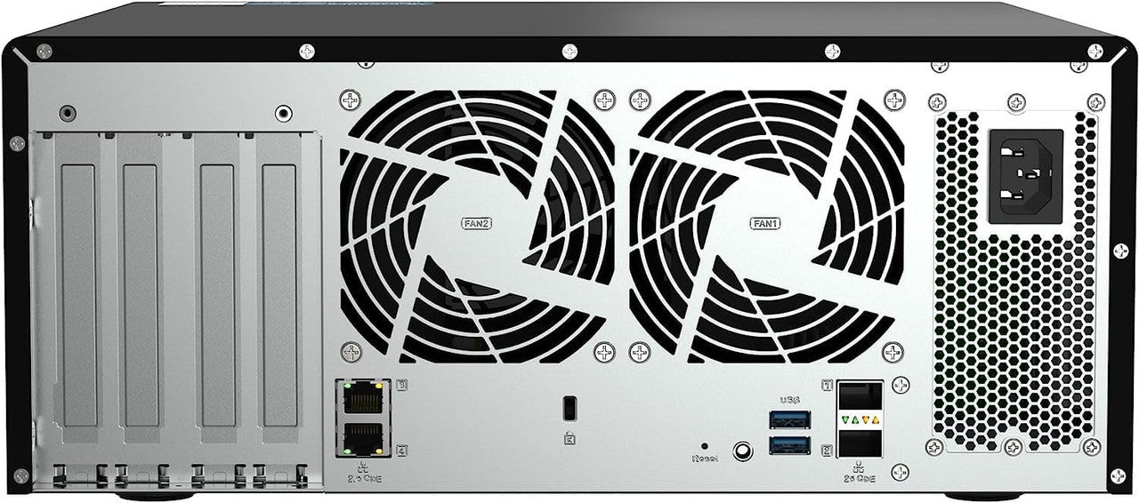 QNAP 12-Bay all-flash desktop NAS, AMD EPYC 7232P , 12 x 2.5" U.2 NVMe/SATA SSD , 64GB ECC RAM TS-H1290FX-7232P-64G-US