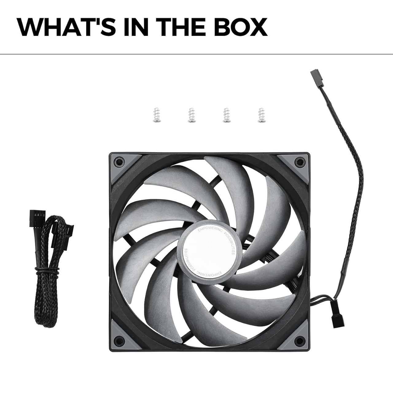 TRYX ROTA Pro 140 mm | 1650 RPM | Minimal Noise High Speed PWM Fan 4-Pin Case Fan (Black) - F-R140P-NN1M-G0K