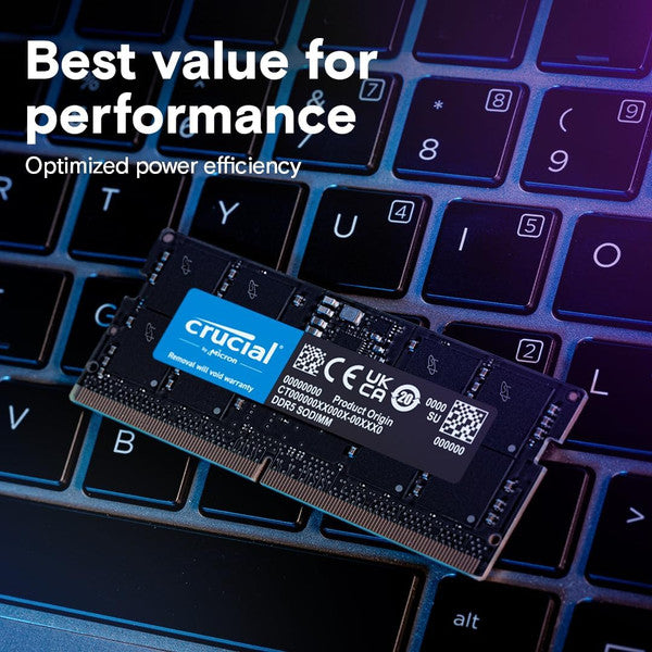 Crucial 32GB DDR5 SODIMM 4800MHz CL40 CT32G48C40S5 – AAAWave