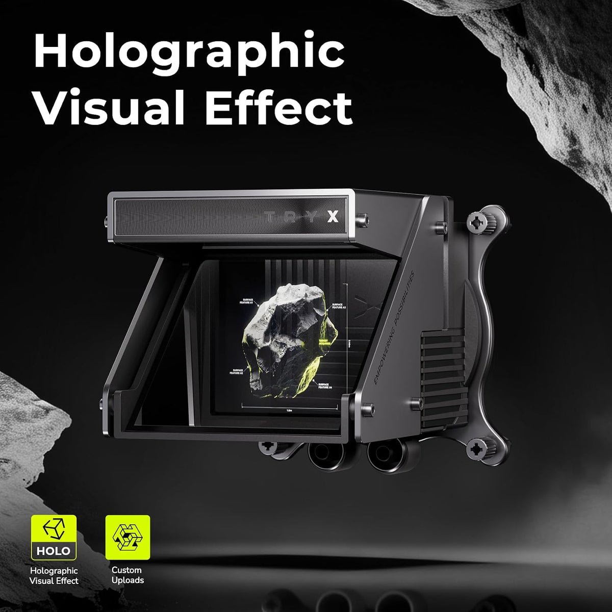 TRYX Holo 360mm AIO Liquid Cooler | Holographic Visual GIPHY | Asetek | 280W TDP | Black/White