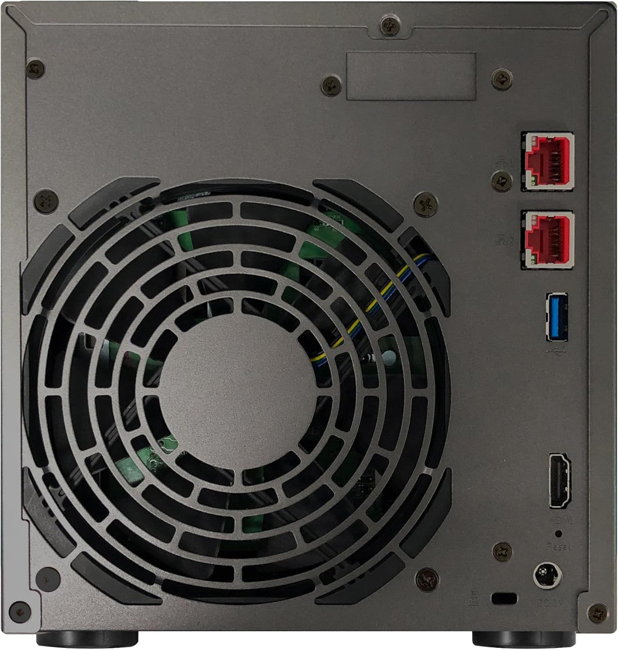 This diskless NAS supports up to four hard drives, offering scalable storage options.