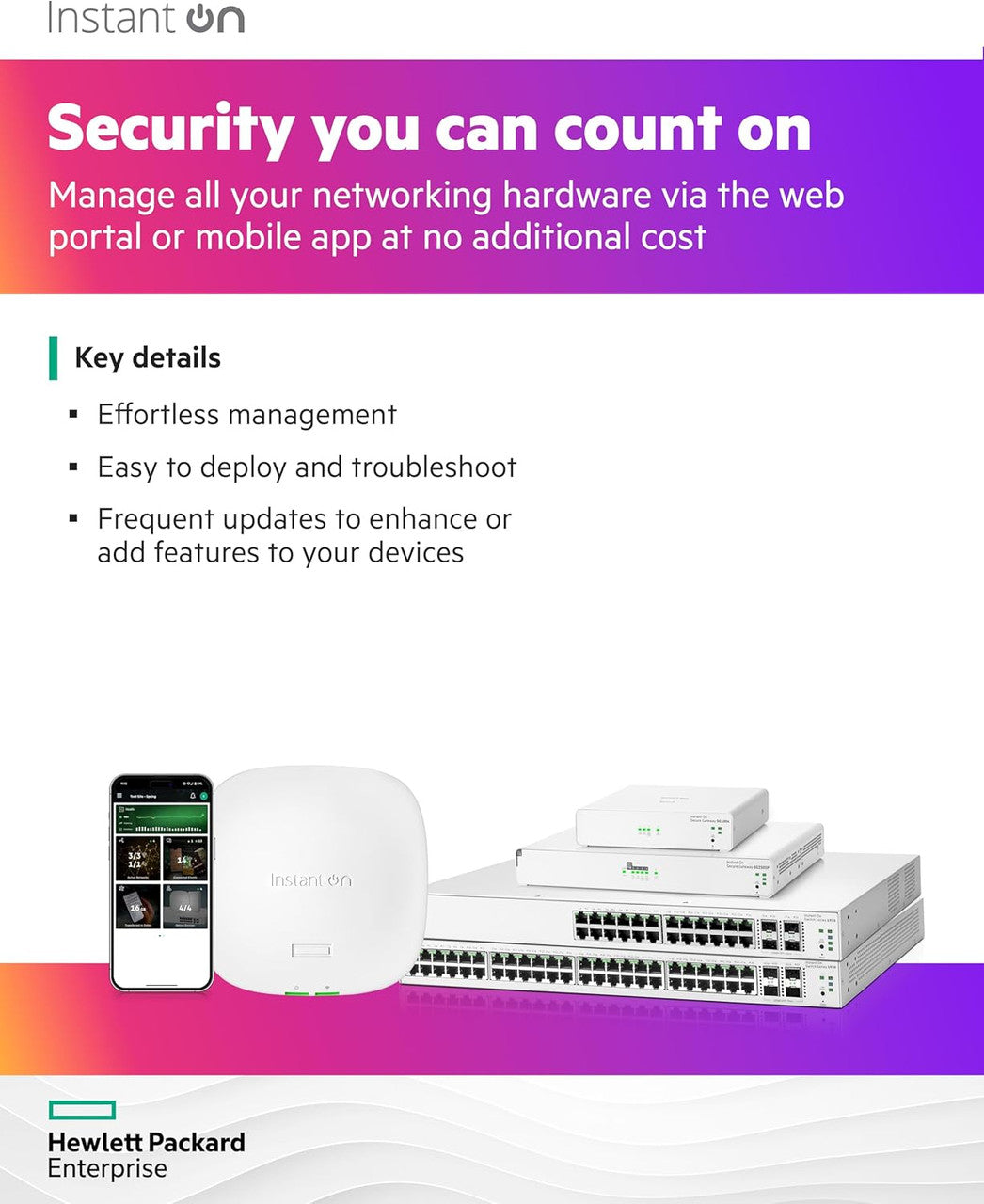 HPE Networking Instant On Secure Gateway SG1004 4-Port 1G Smart-Managed Gateway, 4X 1GBase-T, US Cord S0G33A#ABA