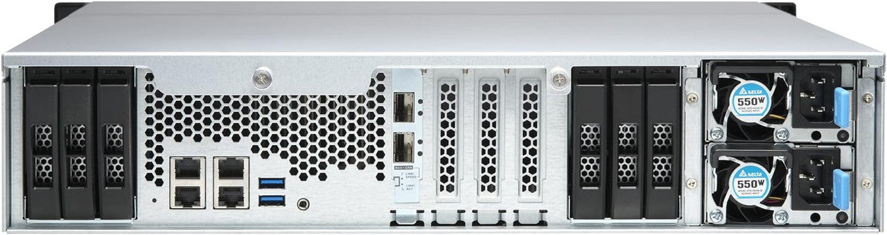 QNAP 2U 18 Bay QTS hero NAS/iSCSI IP-SAN, Xeon D-1622 4 cores 2.60 GHz, 32GB DDR4 ECC RAM TS-H1886XU-RP-R2-D1622-32G-US