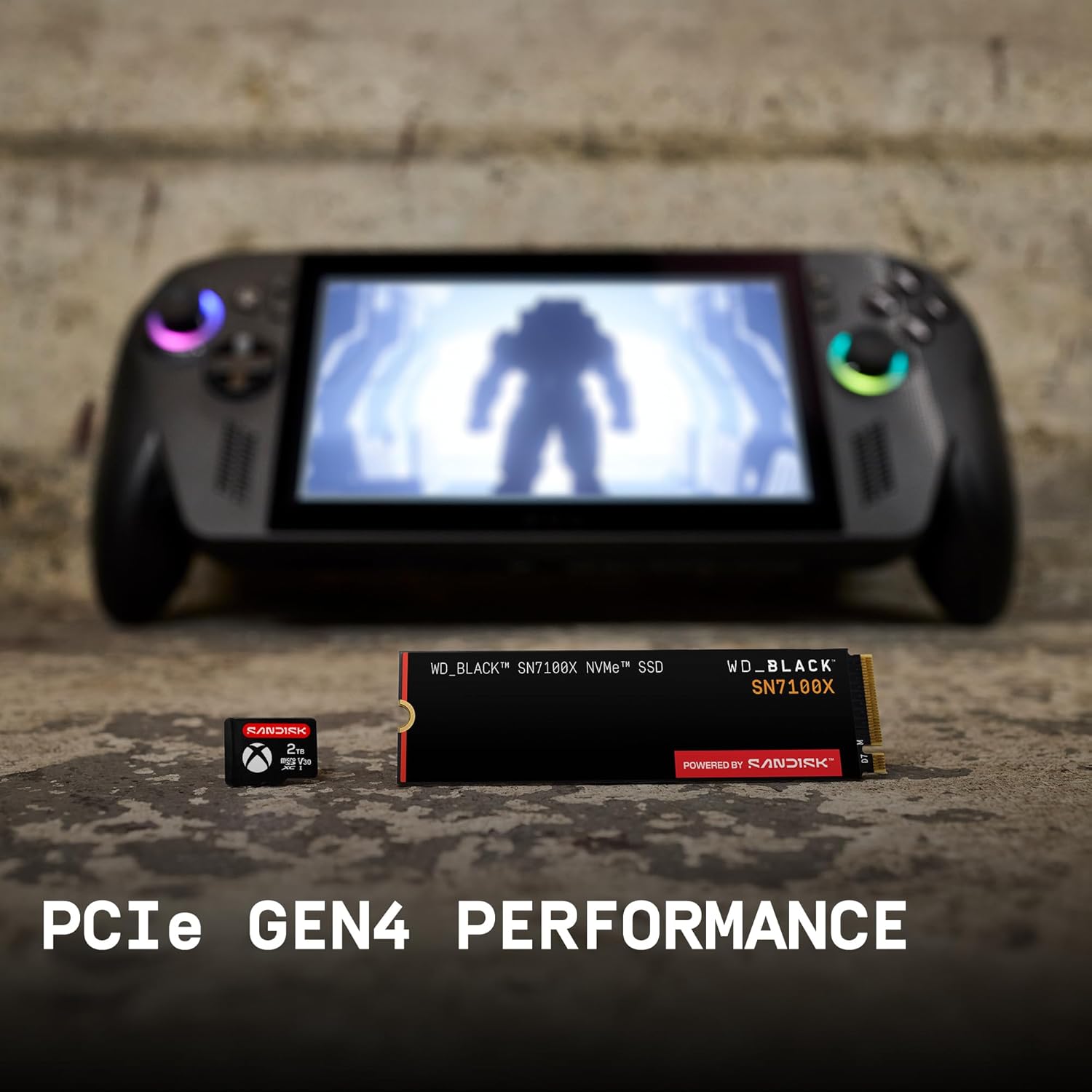 WD BLACK SN7100X NVMe SSD for ROG Xbox Ally (X) & PC - 2TB - WDBELH0020BBK-WRSN