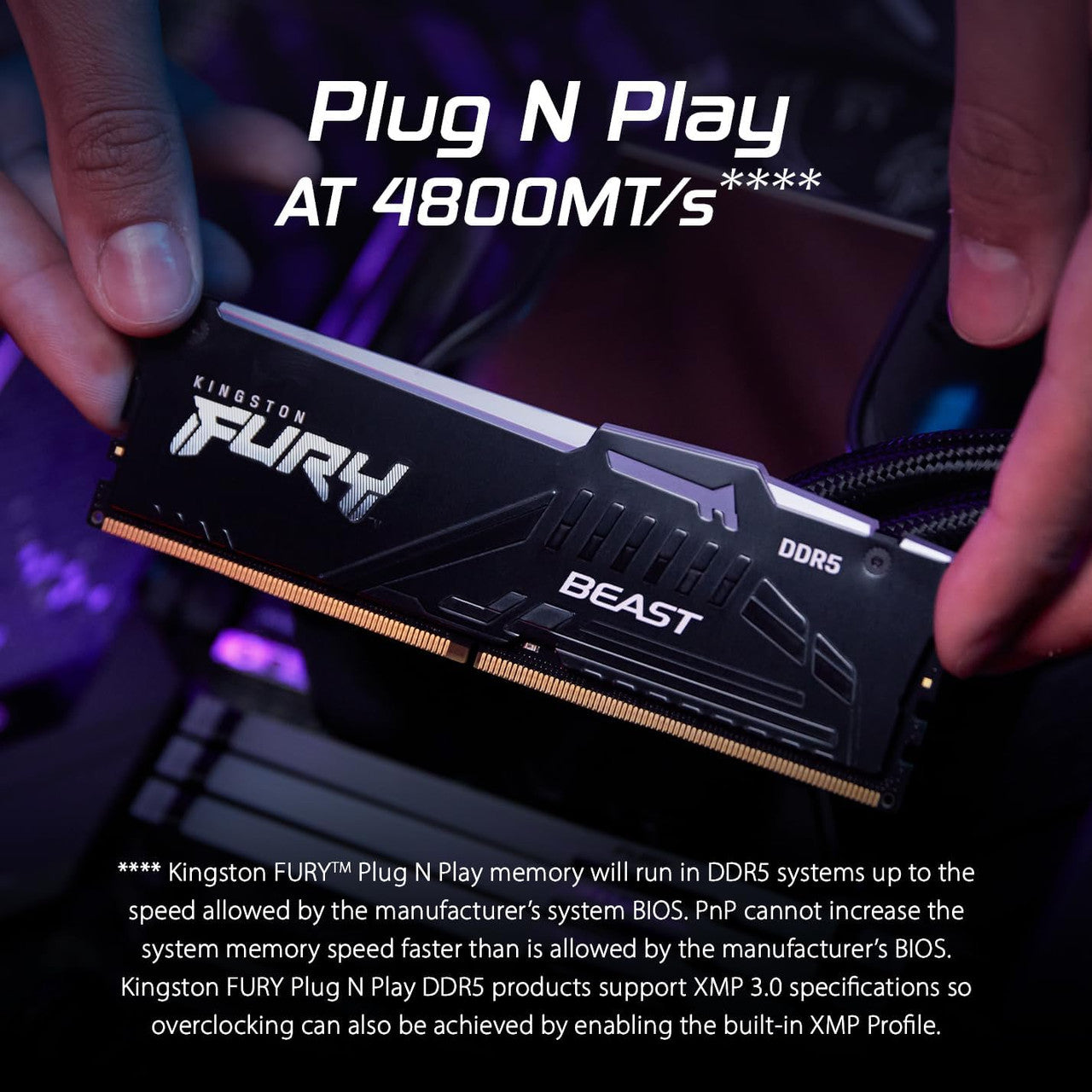 AMD EXPO technology ensures easy, optimized overclocking with one-click profile activation.