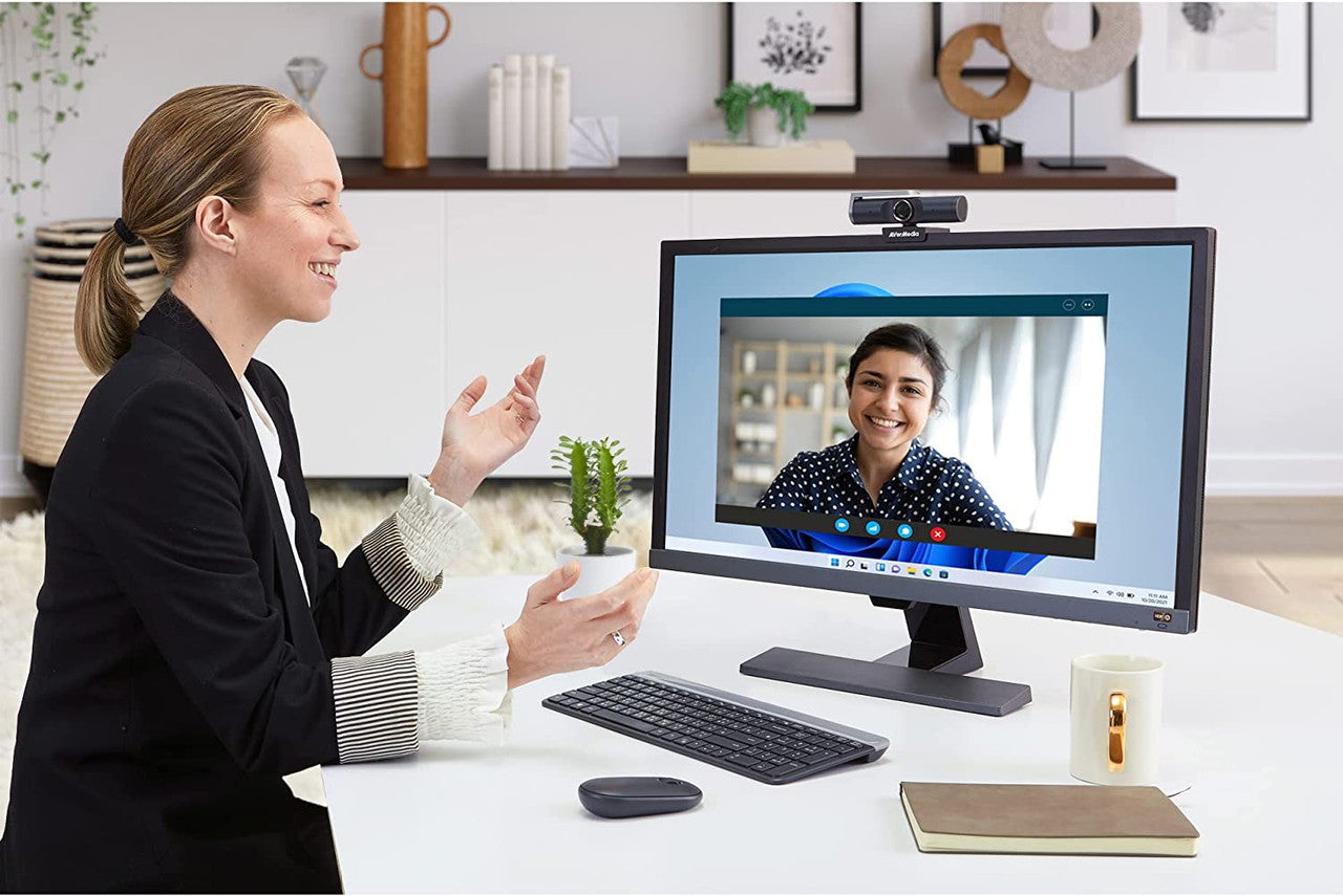 AVerMedia PW515 4K Ultra HD Autofocus Webcam with Microphone, High & Low Light Capabilities, 100 Wide FoV, PC/Mac