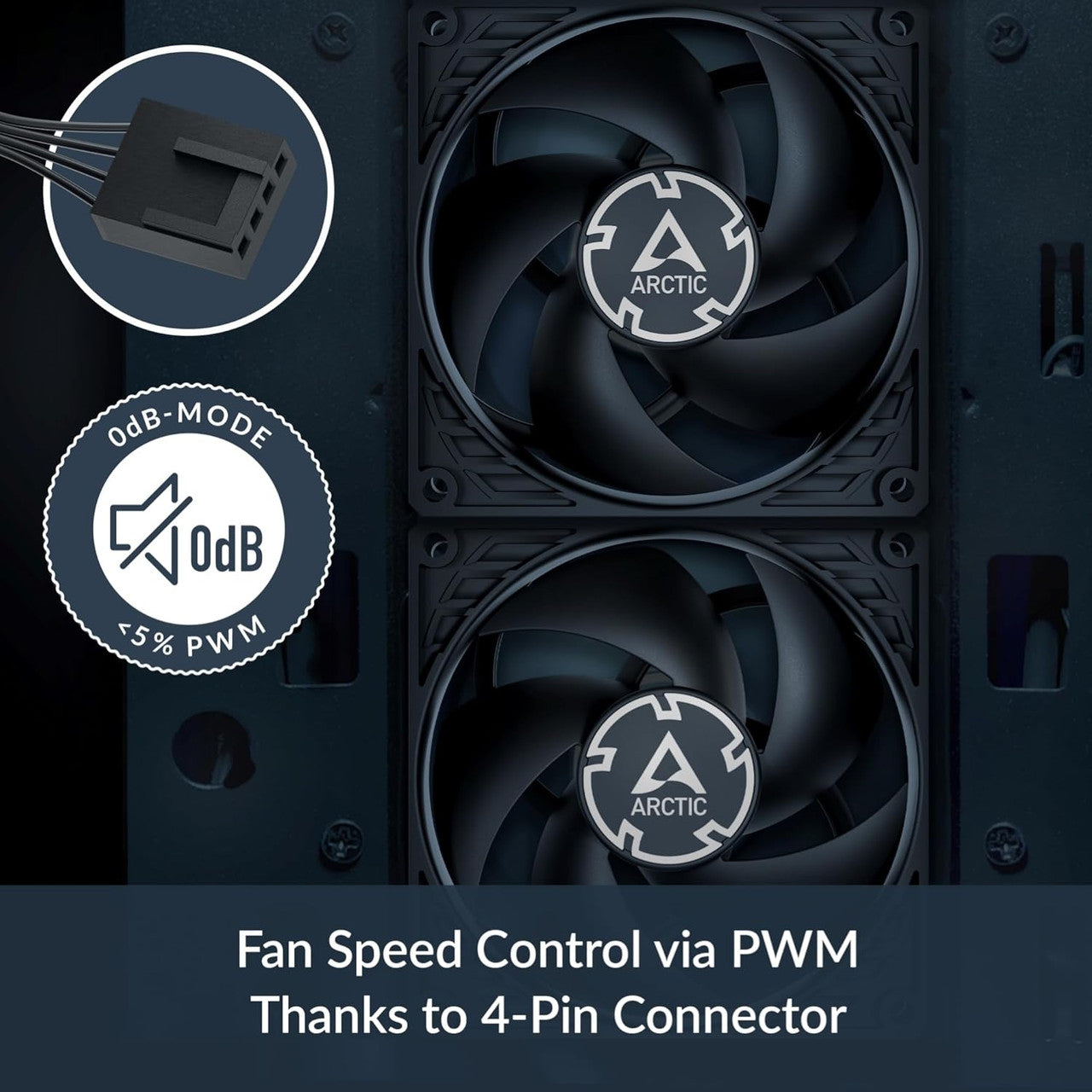 Arctic P9 Max 92 mm | 4300 rpm | High-Speed PWM Fan 4-Pin Case Fan (Black) - ACFAN00300A