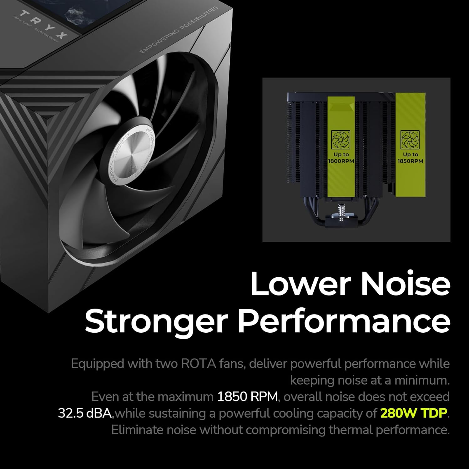 TRYX TURRIS T620 CPU Air Cooler | 5" IPS Screen | 280W | LGA1700