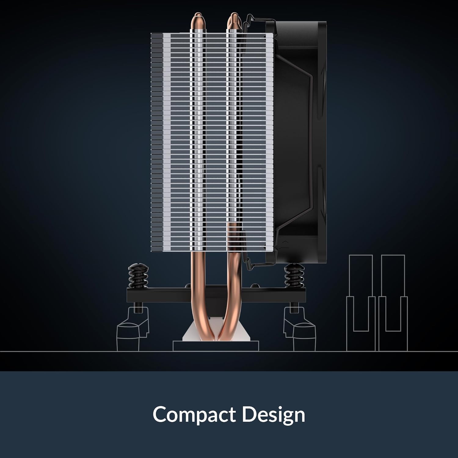 ARCTIC Freezer (8A/8i) Compact CPU Cooler for (AMD/INTEL) Offset Mounting, 100 mm PWM Fan Fluid Dynamic Bearing