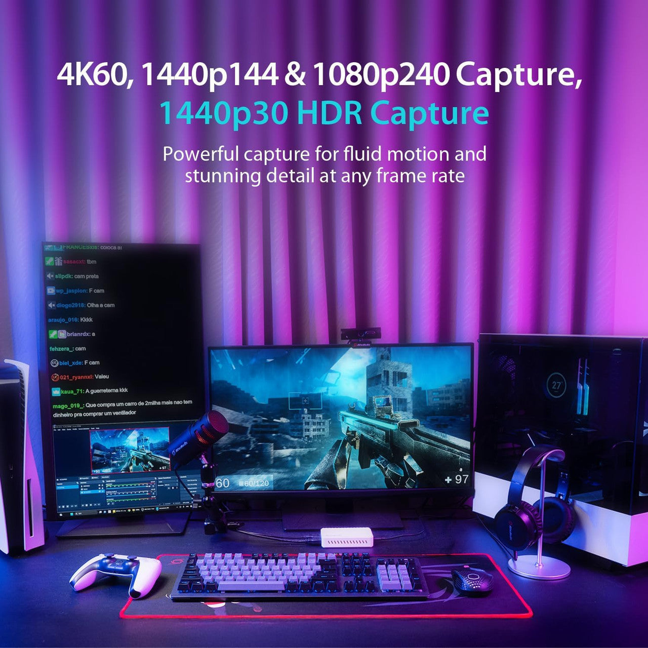 AVerMedia Live Gamer Ultra S White 4K HDMI Capture Card, USB Game Capture Card for Streaming and Recording GC553Pro