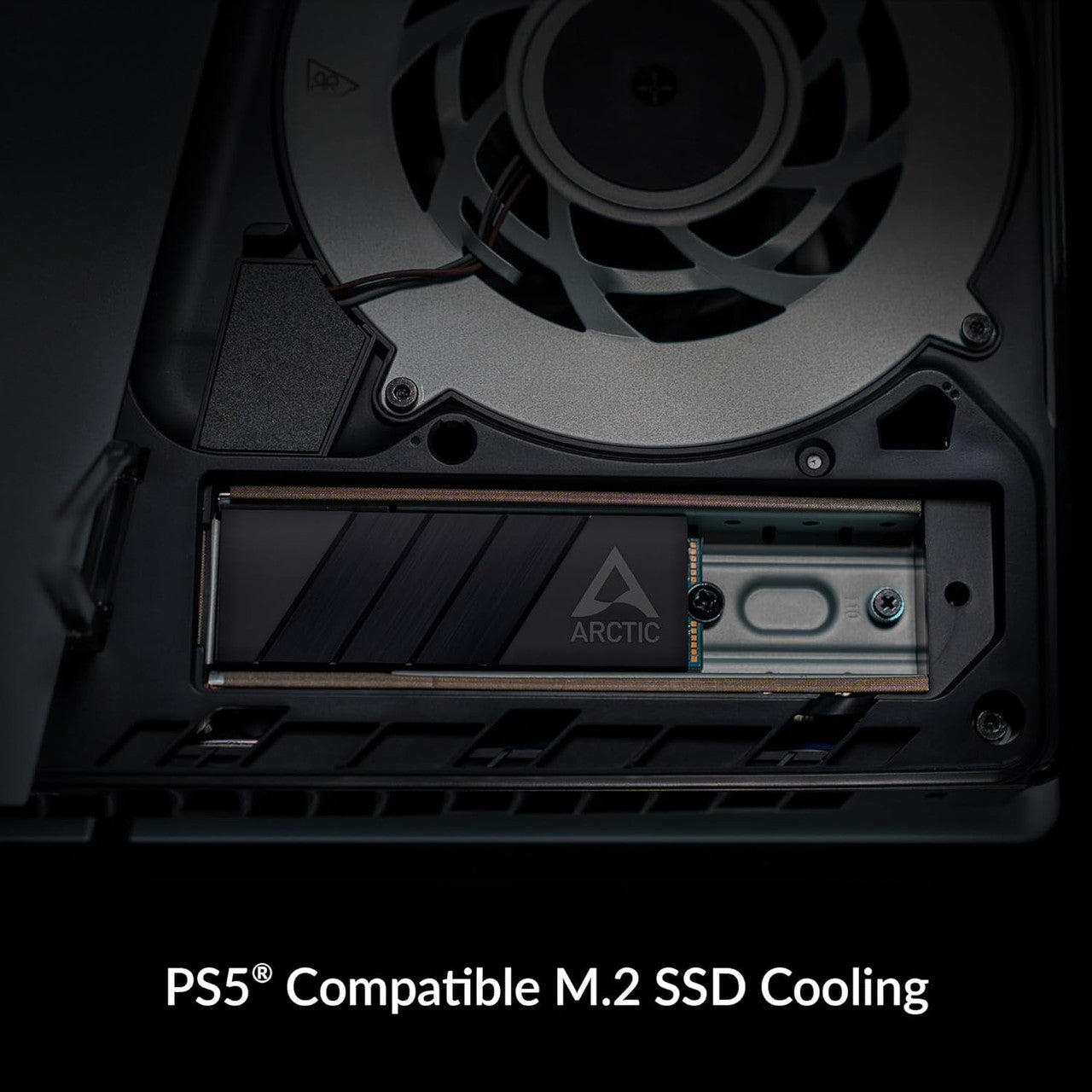 Arctic M2 Pro Heatsink Cooler for M.2 2280 SSD, Compatible w/ PC & Gaming Consoles, for Dual. Single (Black) ACOTH00001A