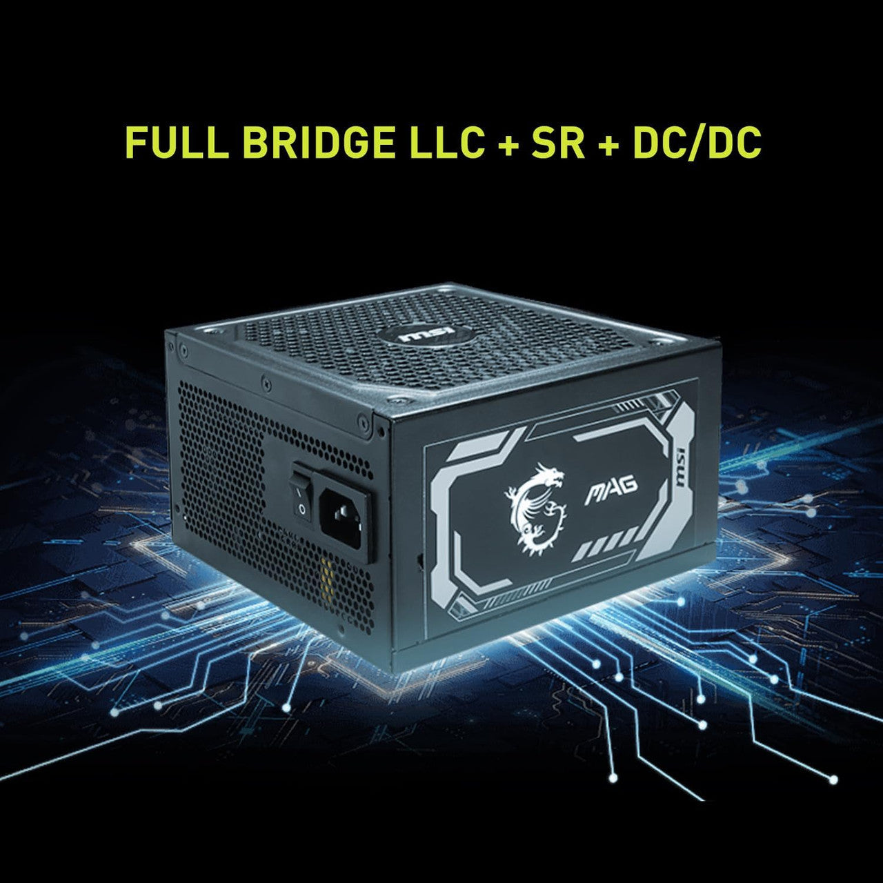 MSI PCIE 5 Gaming Power Supply 1000W 80 Plus Gold Certified, ATX 3.1 & PCIE 5.1 Ready, Full Modular, ATX PSU MAG-A1000L