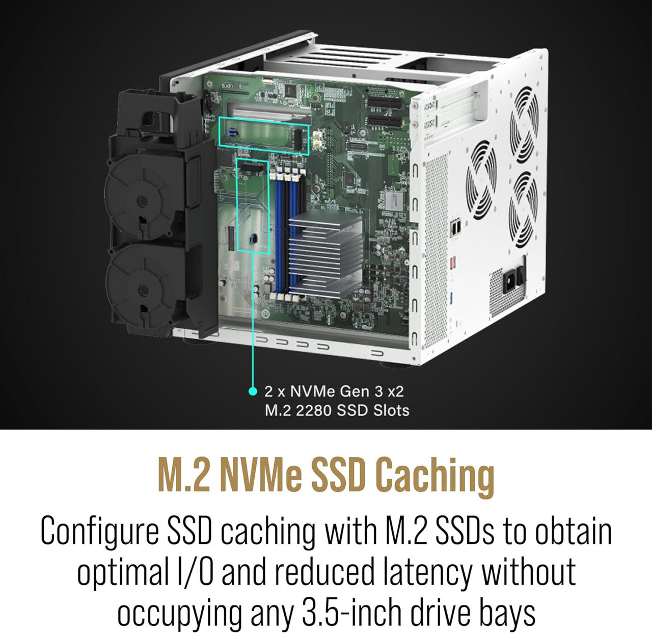 QNAP 16-Bay High-Performance Desktop NAS, Intel Atom C5125 8C/8T, 8 GB UDIMM DDR4 non-ECC RAM, 550W PSU TS-1655-8G-US