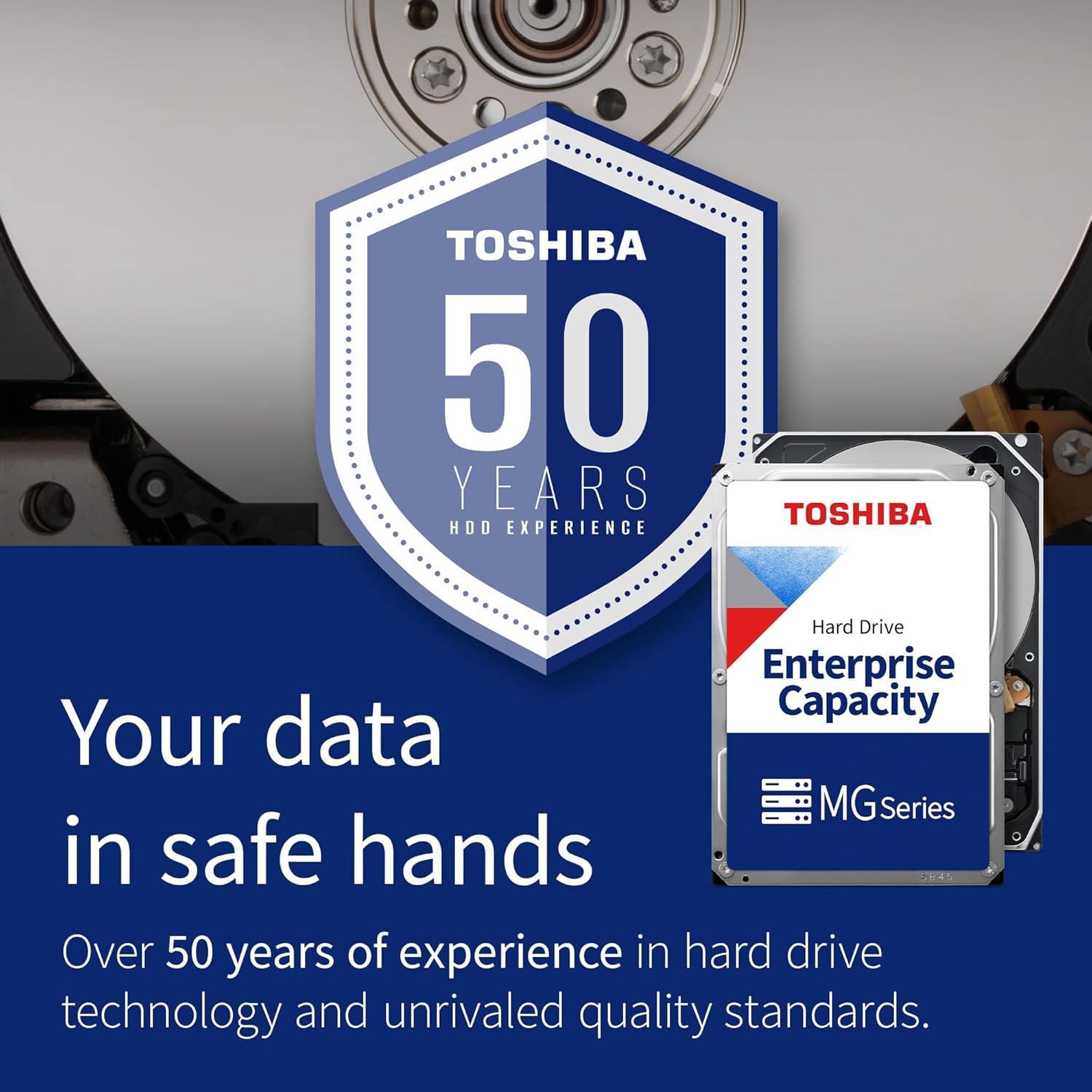 Toshiba 22TB Enterprise HDD SATA 7200RPM, 512e/4Kn, 3.5-inch Internal Hard Disk Drive MG10AFA22TE