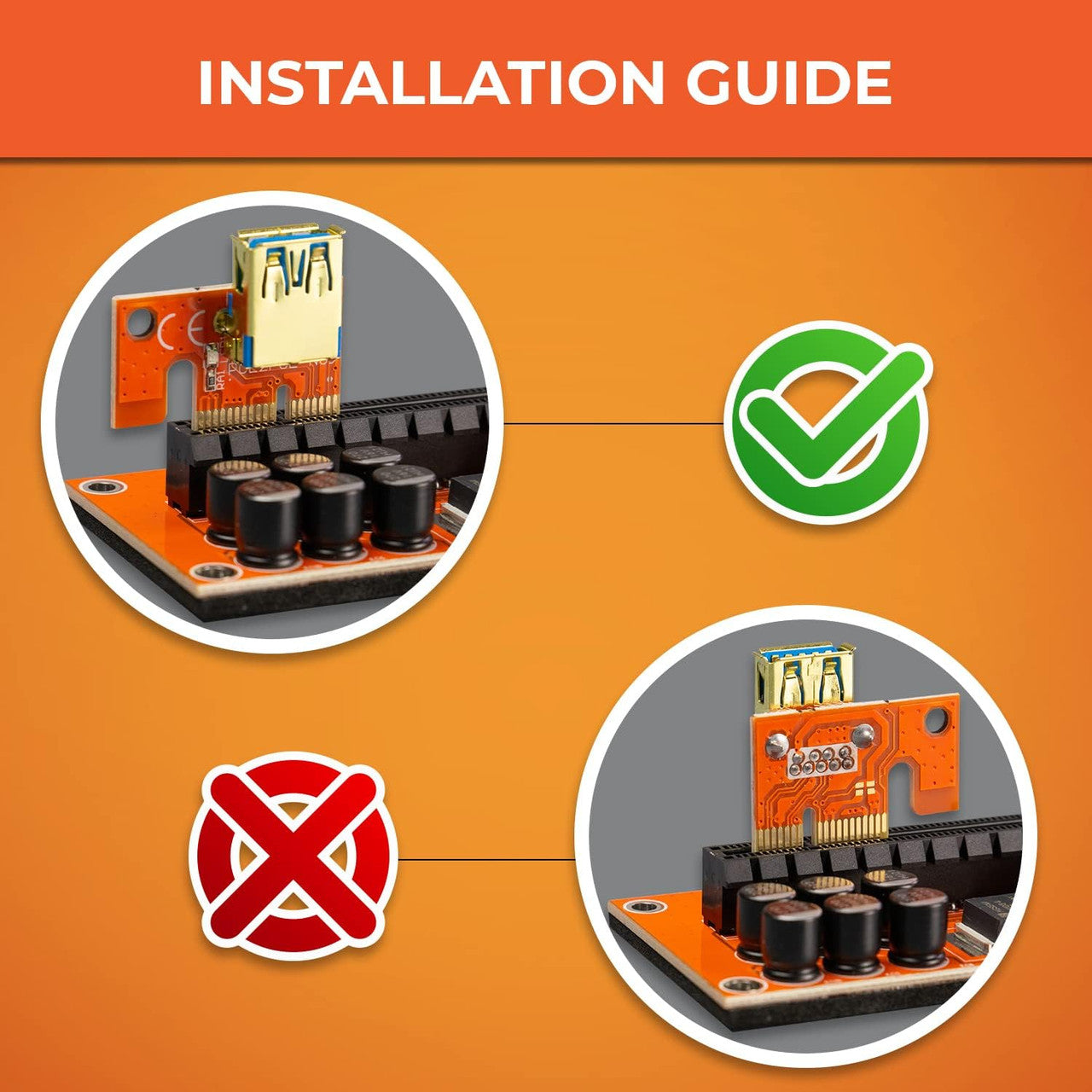 AAAwave PCIE Riser VER 011 PRO 1x to 16x Graphic Extension for GPU Mining 60cm USB 3.0 Cable, 10 Solid Capacitors, 12 Led Lights, 2x 6PIN and 2 Power Options