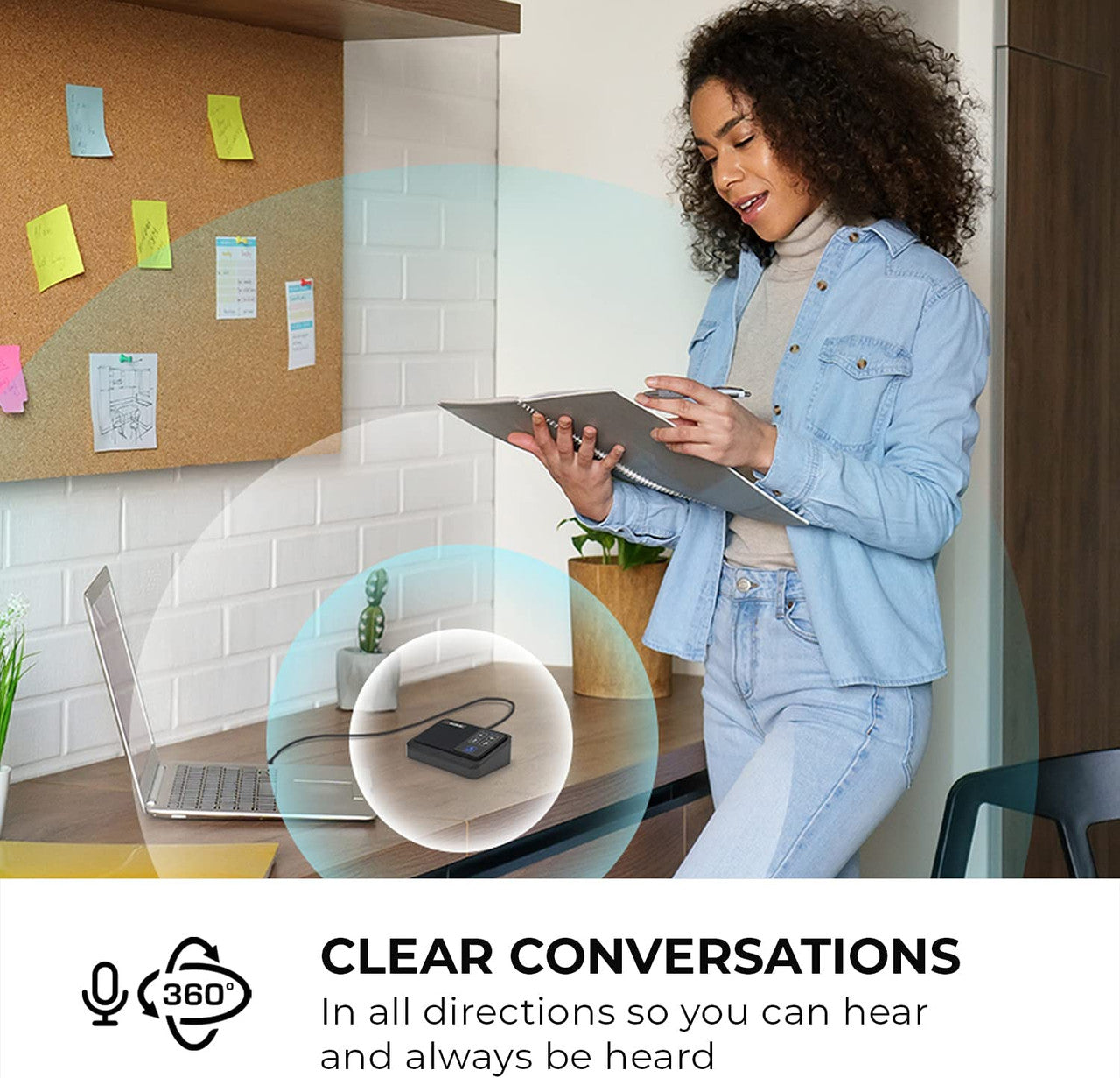 AVerMedia AS311 AI Speakerphone - AI-Powered Noise Suppression, USB Plug and Play, Conference Microphone and Speaker