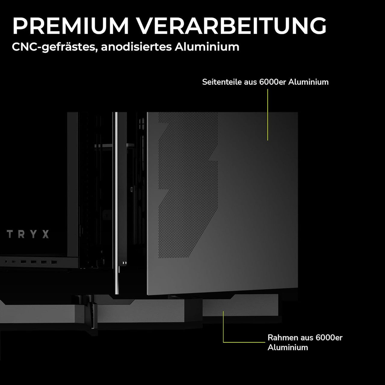TRYX LUCA L70 Midi-Tower Tempered Glass ARGB PC case (Black) C-L700N-NN0H-G0K