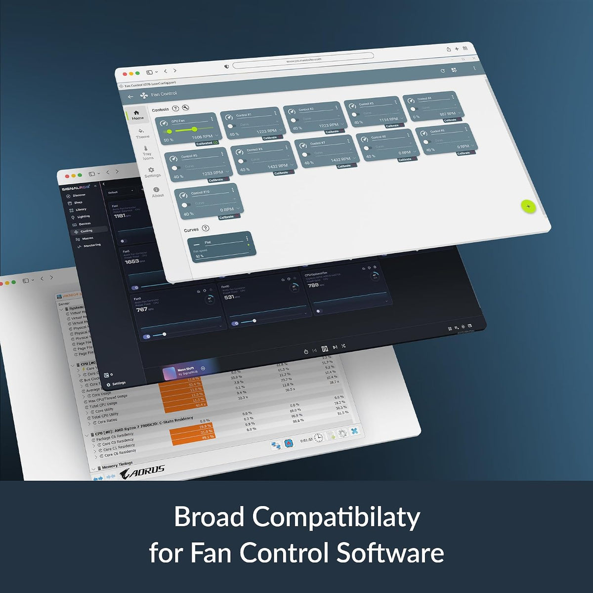ARCTIC 10-Port Fan Controller | Individual PWM Control | Windows & Linux Support | Magnetic Mount | ACFAN00351A