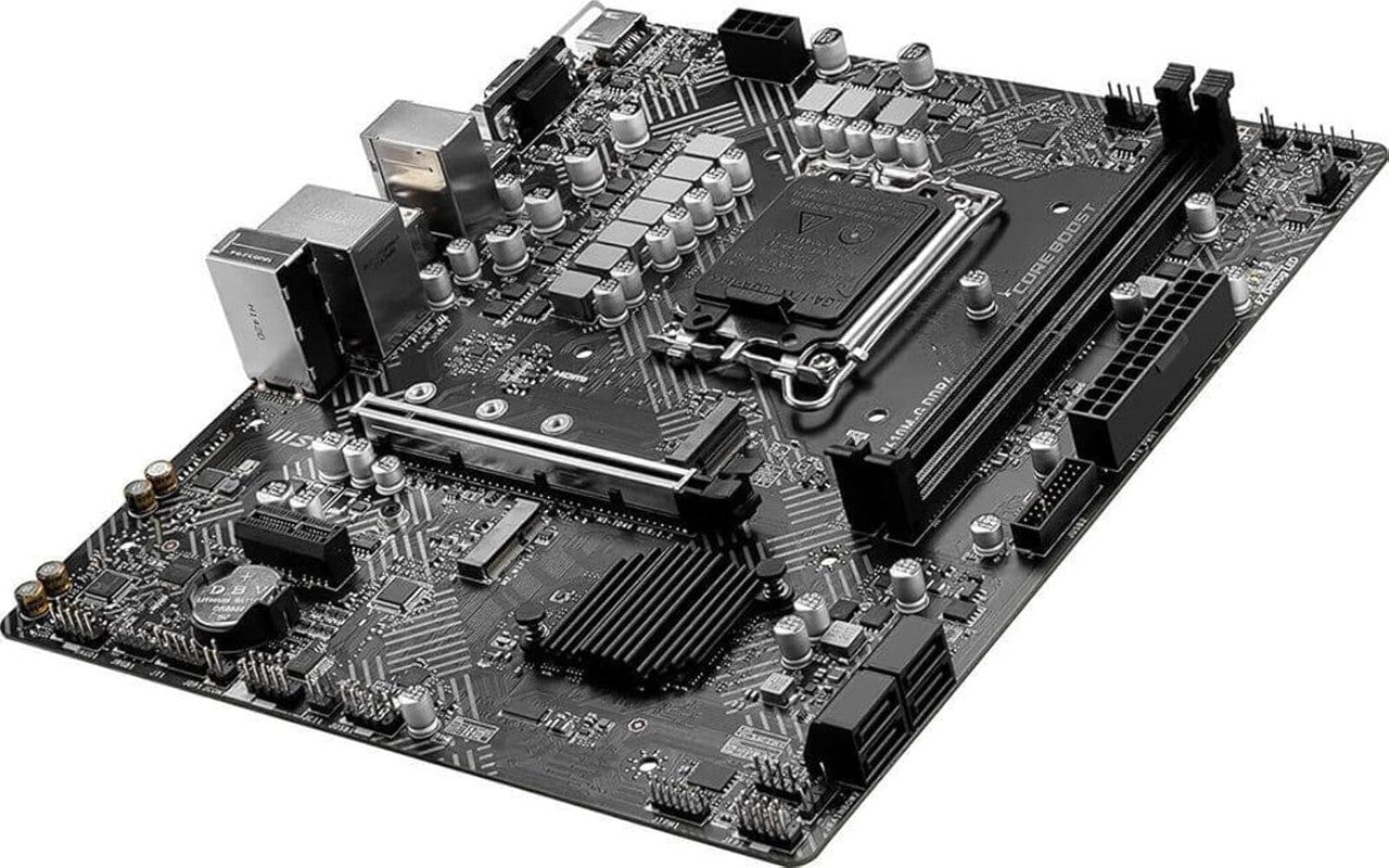 MSI Motherboard (12th/13th/14th Gen Intel Core, LGA 1700 Socket, DDR4, PCIe 4, SATA 6Gb/s, mATX) PRO H610M-G DDR4