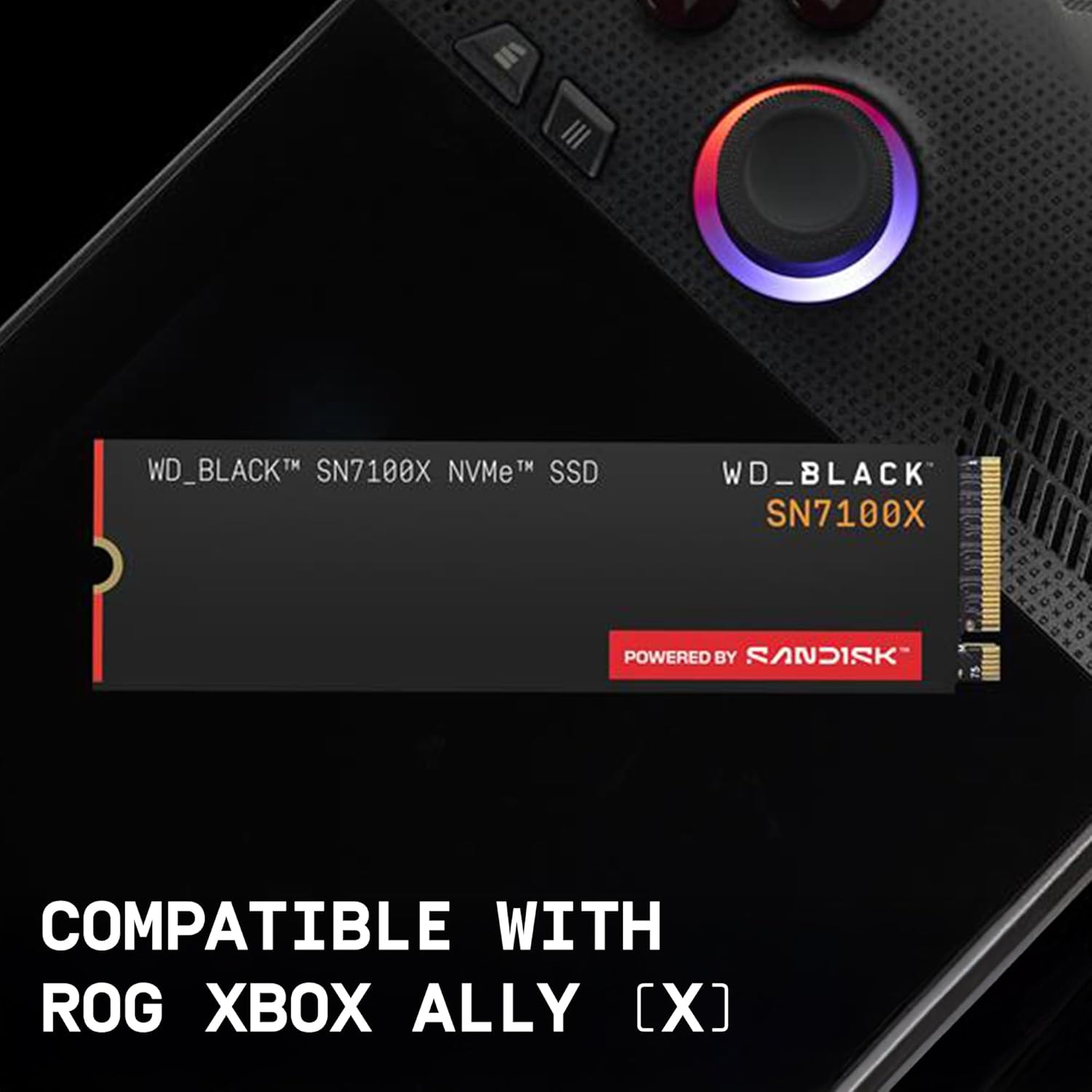 WD BLACK SN7100X NVMe SSD for ROG Xbox Ally (X) & PC - 2TB - WDBELH0020BBK-WRSN