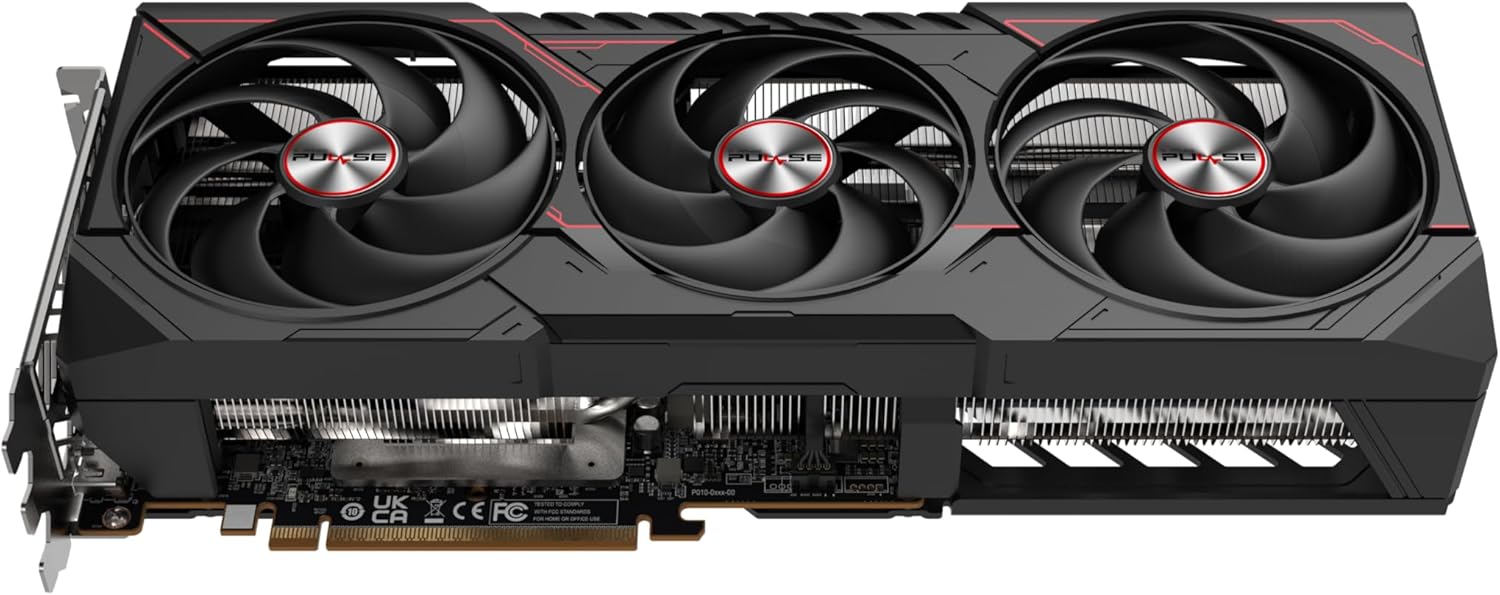 Sapphire PULSE Radeon RX 9070 XT 16GB GDDR6 Graphics Card | AMD RDNA 4 | PCIe 5.0 | 11348-03-20G