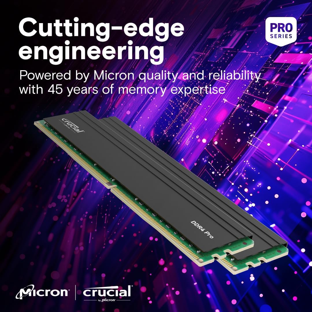 Crucial Pro 64GB Kit (32GBx2) DDR4-3200 UDIMM - CP2K32G4DFRA32A