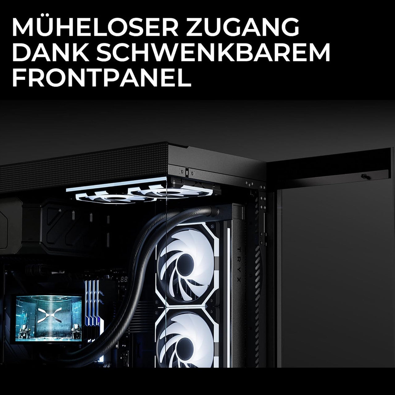 TRYX LUCA L70 Midi-Tower Tempered Glass ARGB PC case (Black) C-L700N-NN0H-G0K