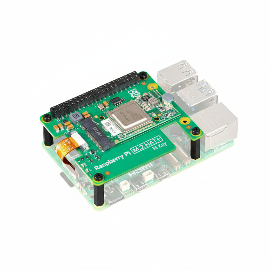 Raspberry Pi M.2 HAT+ on a white background