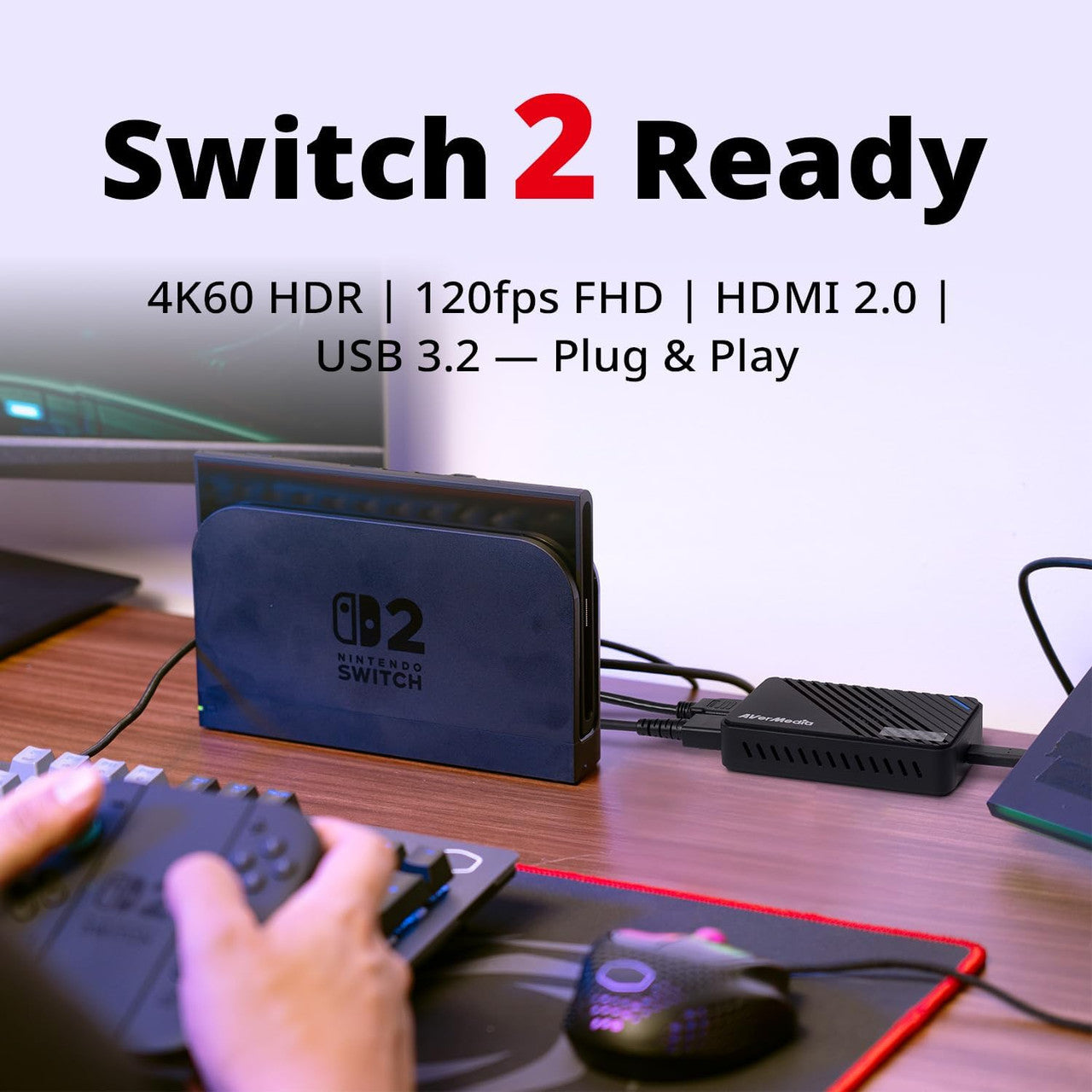 AVerMedia Live Gamer Ultra S Black 4K HDMI Capture Card, USB Game Capture Card for Streaming and Recording GC553Pro Black